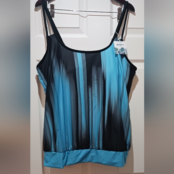 B2prity 4XL Tankini Bathing Suit for Women Tummy Control, padded top - Picture 3 of 5